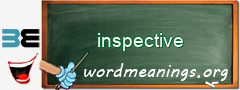 WordMeaning blackboard for inspective
